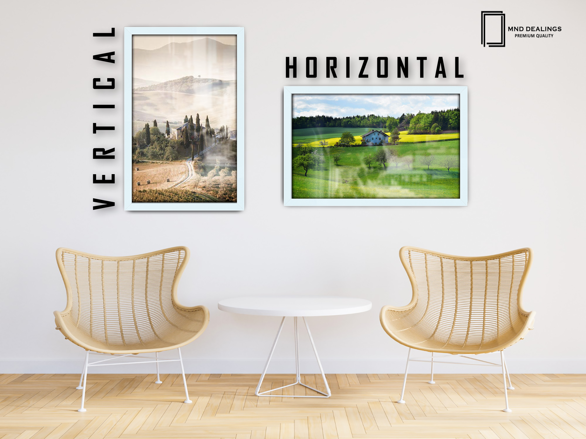 20 x 14 Inch / ( 50.80 x 35.56 CM )  |  Frames - MDF
 -  [ White ]