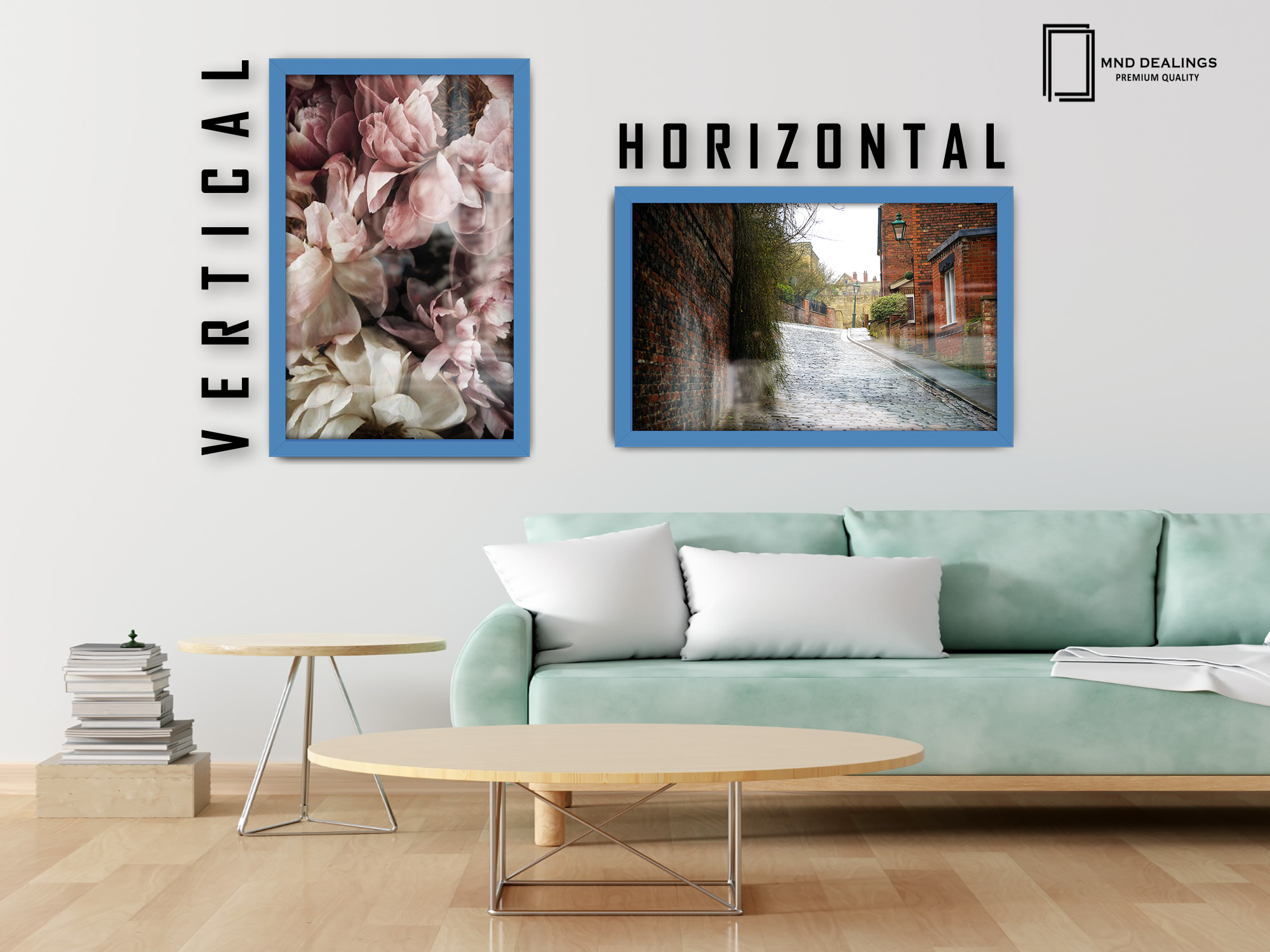 20 x 16 Inch / ( 50.80 x 40.64 CM )  |  Frames - MDF
 -  [ Blue ]