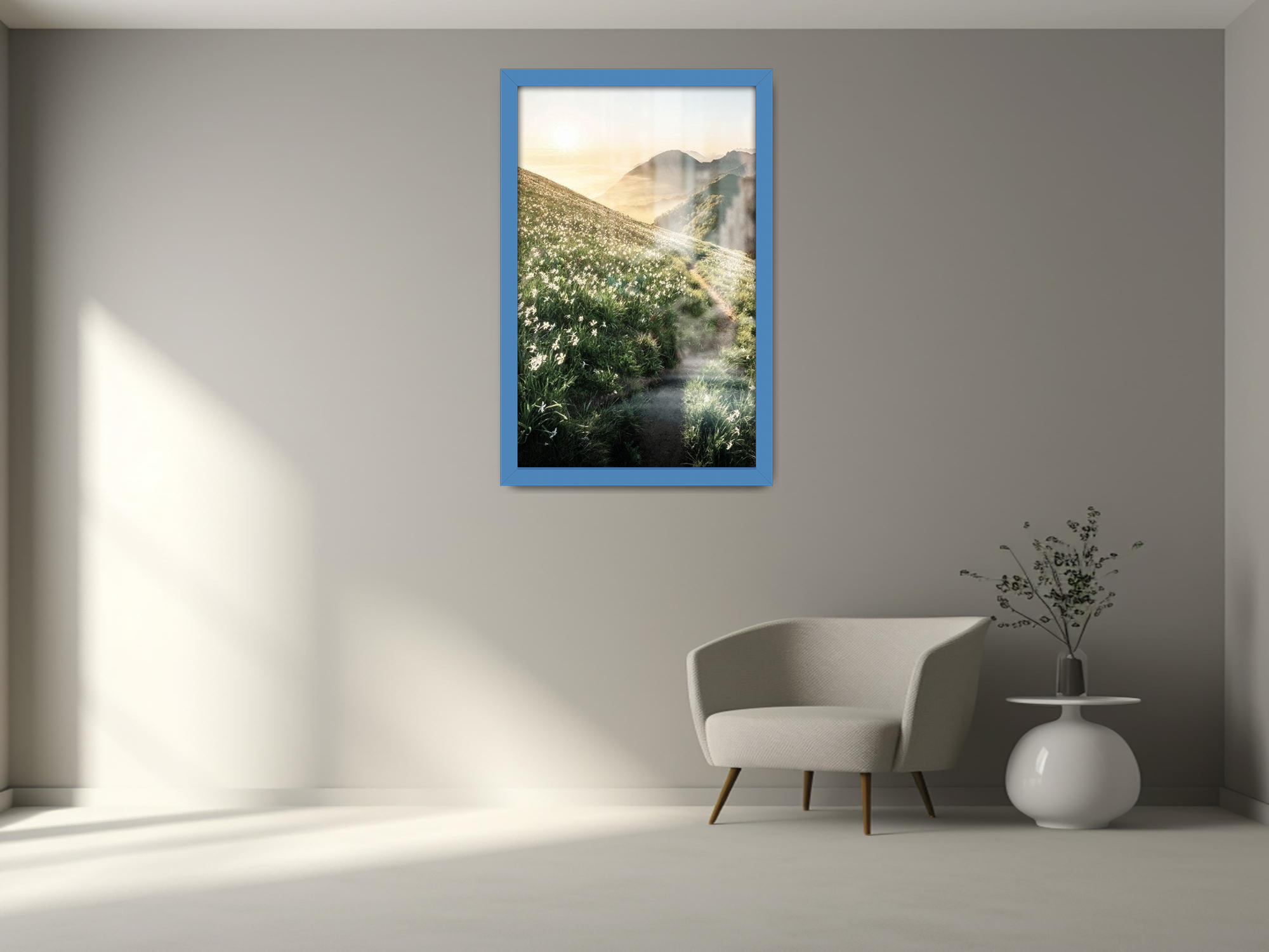 20 x 16 Inch / ( 50.80 x 40.64 CM )  |  Frames - MDF
 -  [ Blue ]