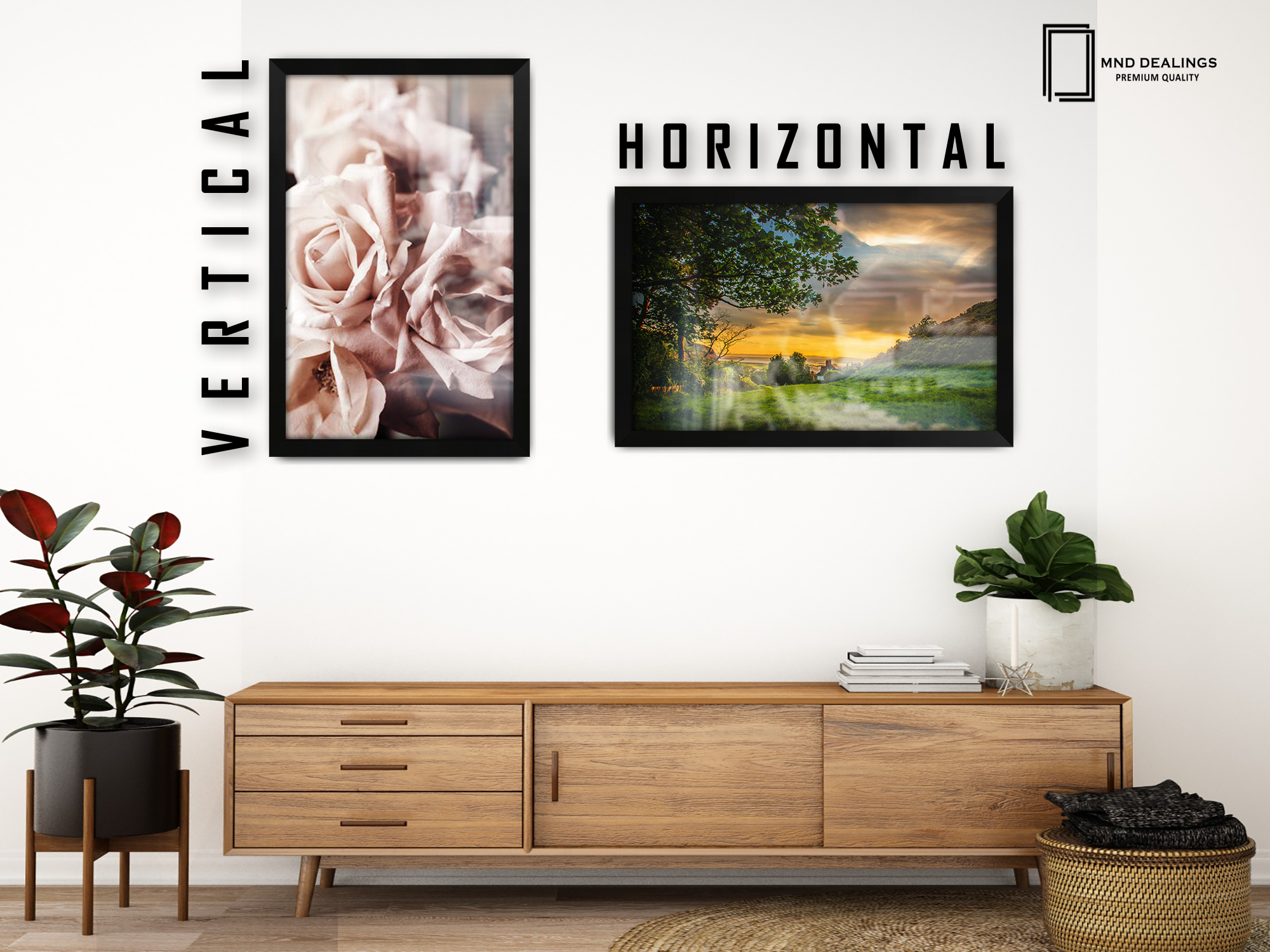 20 x 16 Inch / ( 50.80 x 40.64 CM )  |  Frames - MDF
 -  [ Matt Black ]
