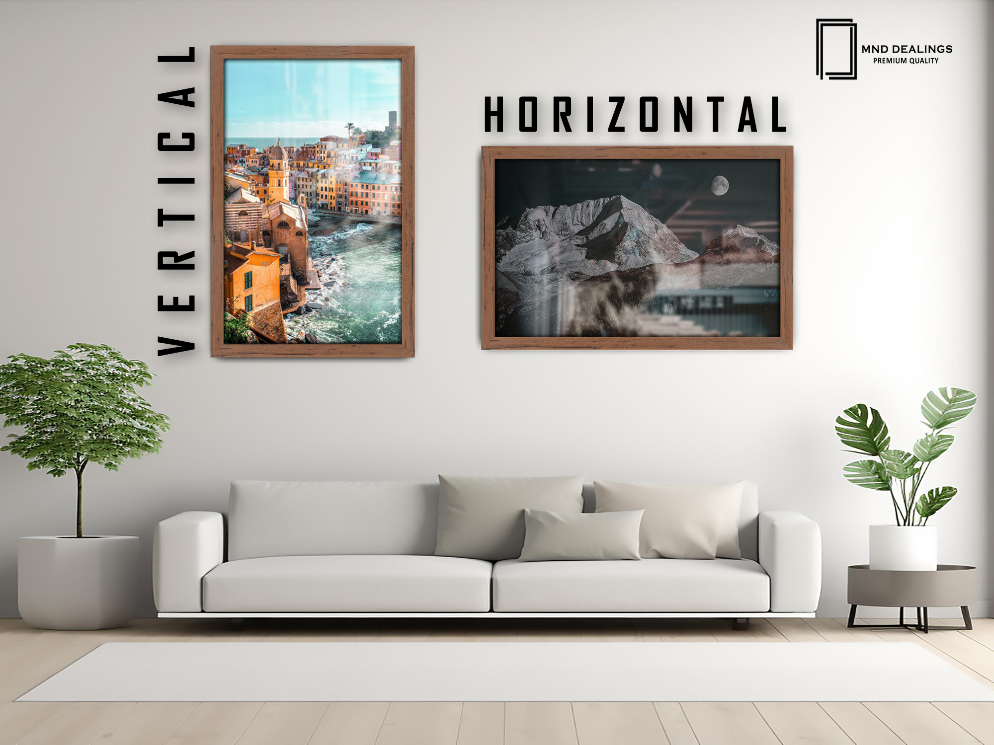 20 x 16 Inch / ( 50.80 x 40.64 CM )  |  Frames - MDF
 -  [ Walnut ]
