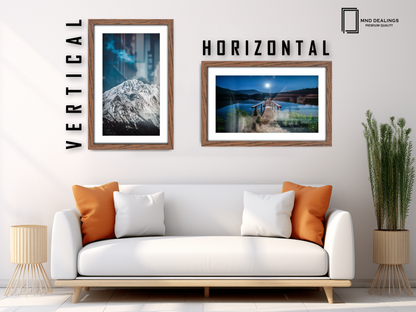 20 x 16 Inch / (50.8 x 40.64 cm ) with 43.18 x 30.48 cm White Mount Display Frame - MDF