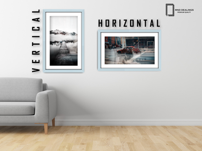 20 x 16 Inch / (50.8 x 40.64 cm ) with 43.18 x 30.48 cm White Mount Display Frame - MDF