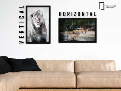 24 x 16 Inch / ( 60.96 x 40.64 CM )  |  Frames - MDF
 -  [ Black ]
