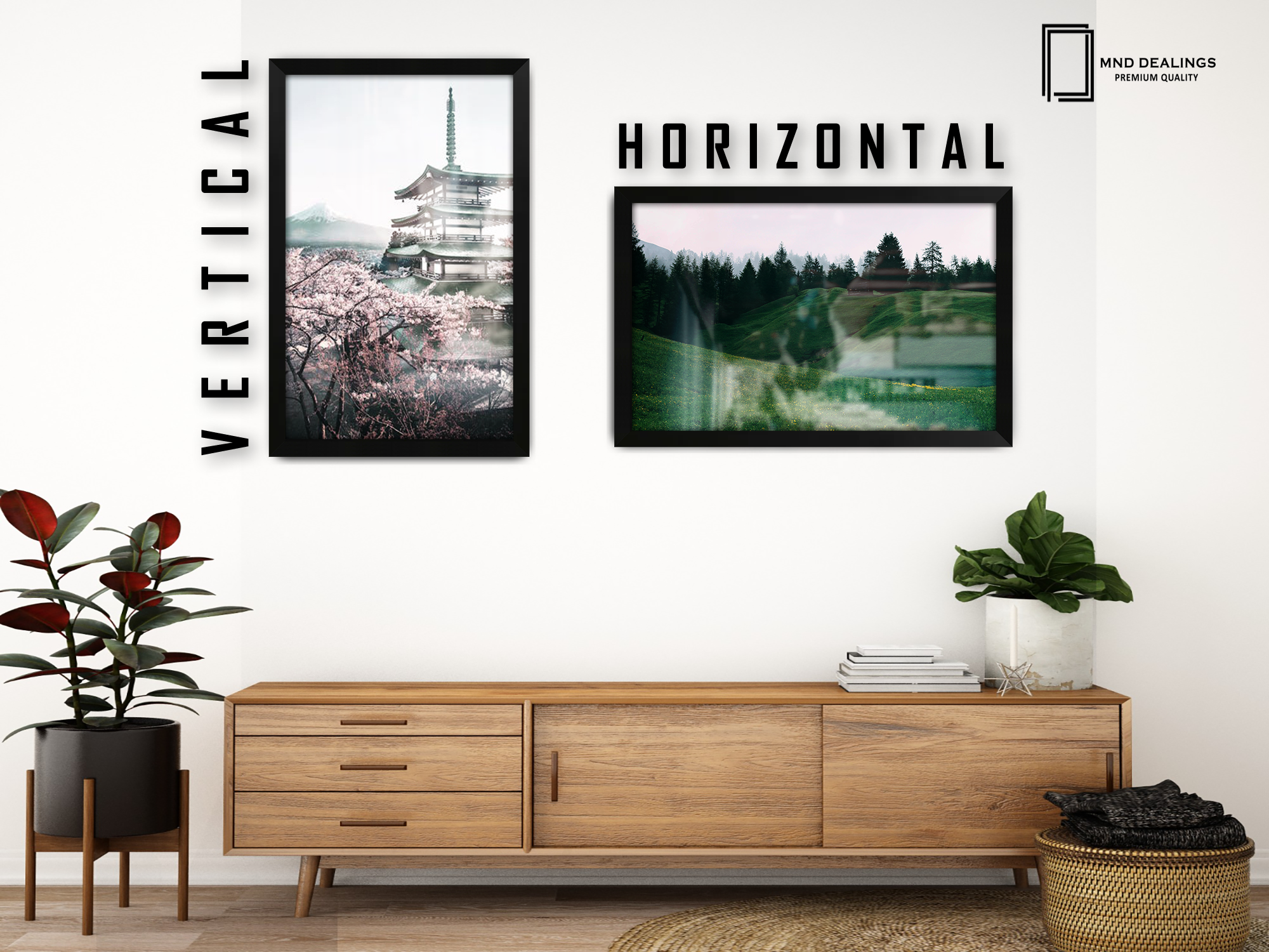 24 x 16 Inch / ( 60.96 x 40.64 CM )  |  Display Frame - MDF
 -  [ Matt Black ]