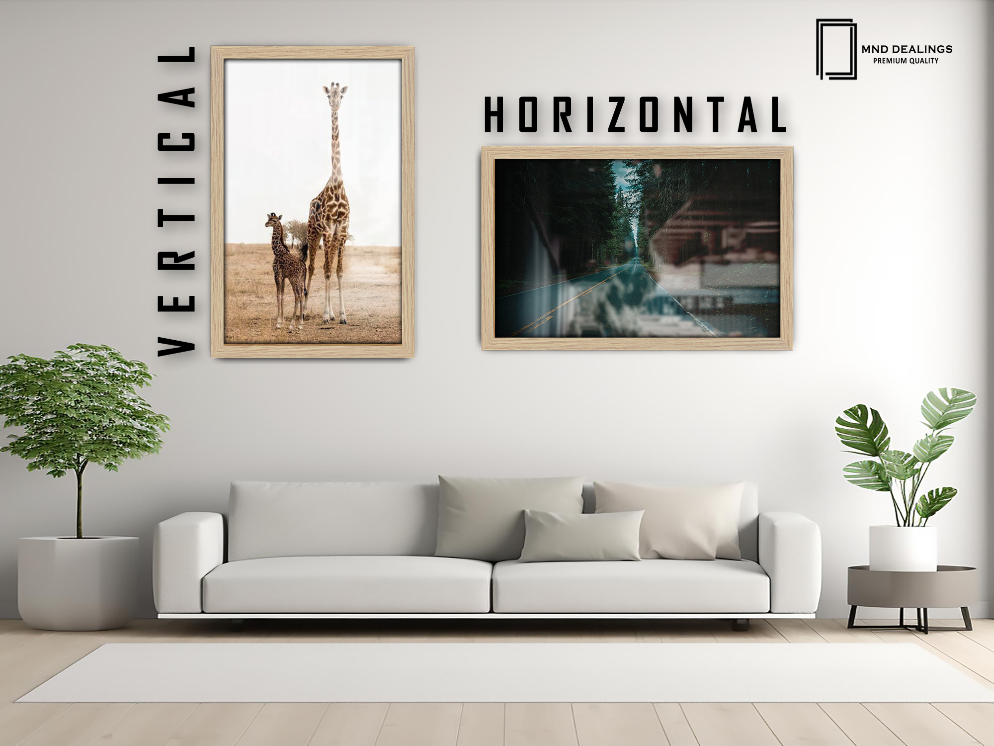 24 x 16 Inch / ( 60.96 x 40.64 CM )  |  Photo Frames - MDF
 -  [ Oak ]