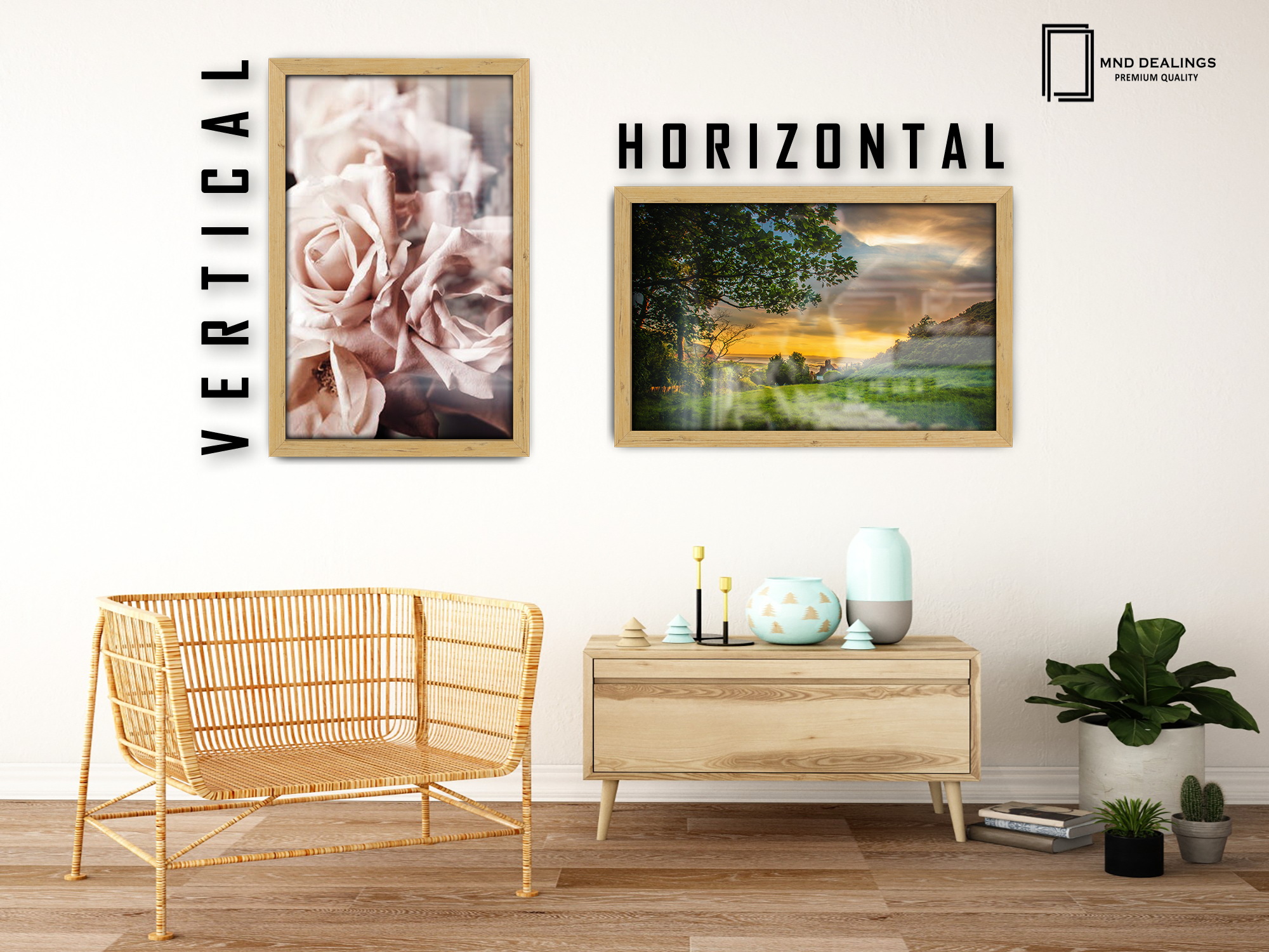 24 x 16 Inch / ( 60.96 x 40.64 CM )  |  Art Frames - MDF
 -  [ Pine ]