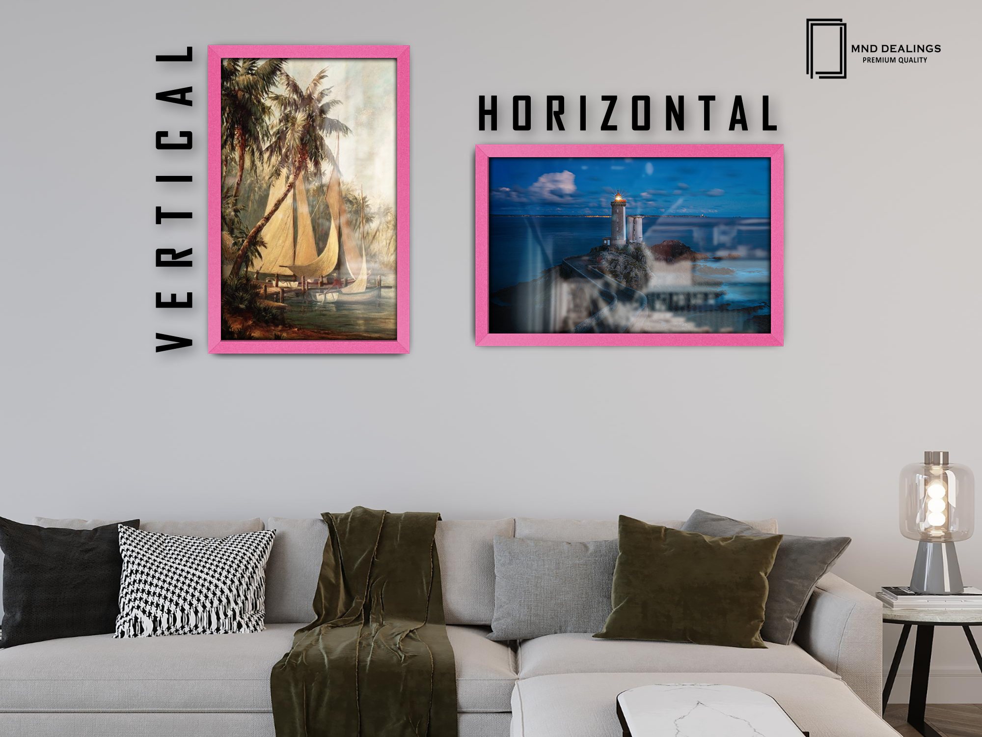 24 x 16 Inch / ( 60.96 x 40.64 CM )  |  Art Frames - MDF
 -  [ Pink ]