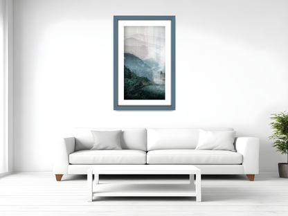 24 x 16 Inch / (60.96 x 45.72 cm ) with 45.72 x 30.48 cm White Mount Frames - MDF