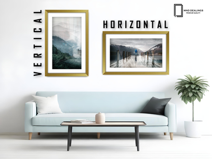 24 x 16 Inch / (60.96 x 45.72 cm ) with 45.72 x 30.48 cm White Mount Frames - MDF