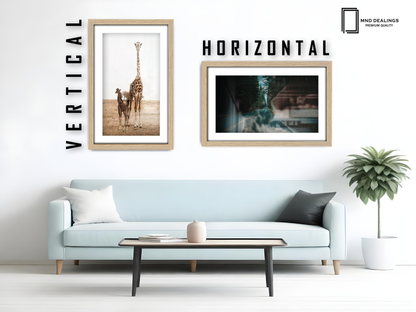 24 x 16 Inch / (60.96 x 45.72 cm ) with 45.72 x 30.48 cm White Mount Frames - MDF
