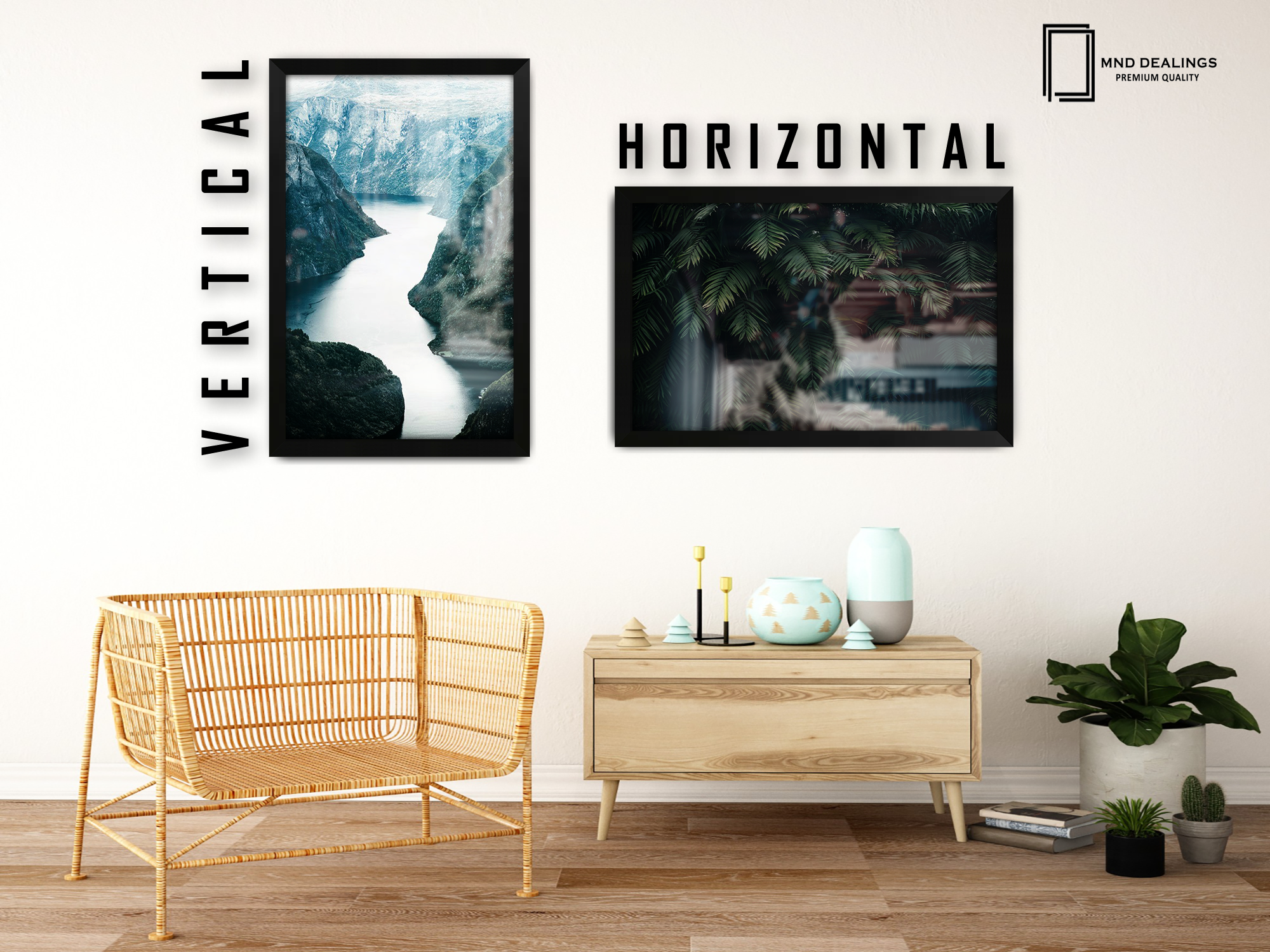 24 x 18 Inch / ( 60.96 x 45.72 CM )  |  Frames - MDF
 -  [ Matt Black ]