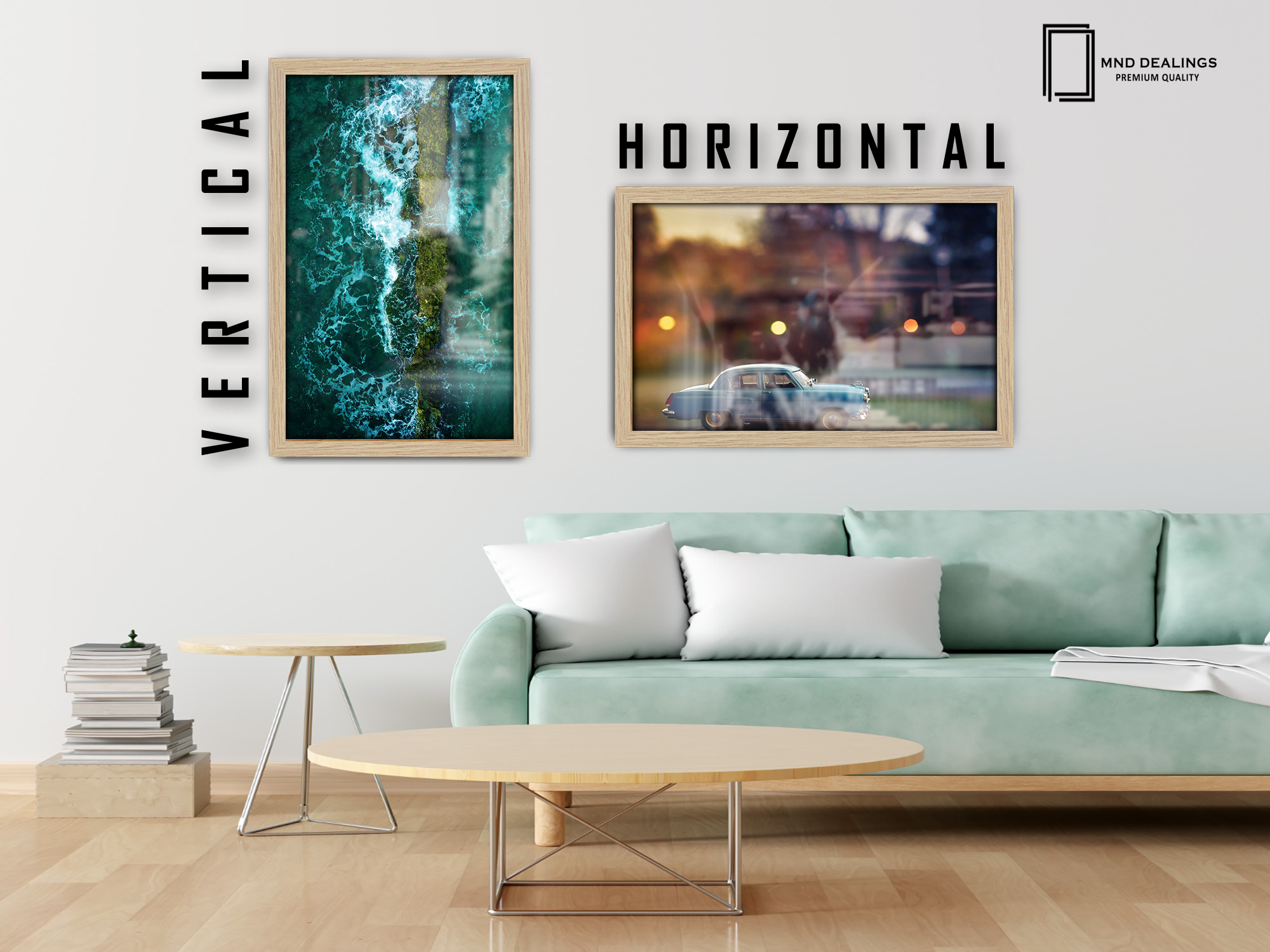 24 x 18 Inch / ( 60.96 x 45.72 CM )  |  Frames - MDF
 -  [ Oak ]