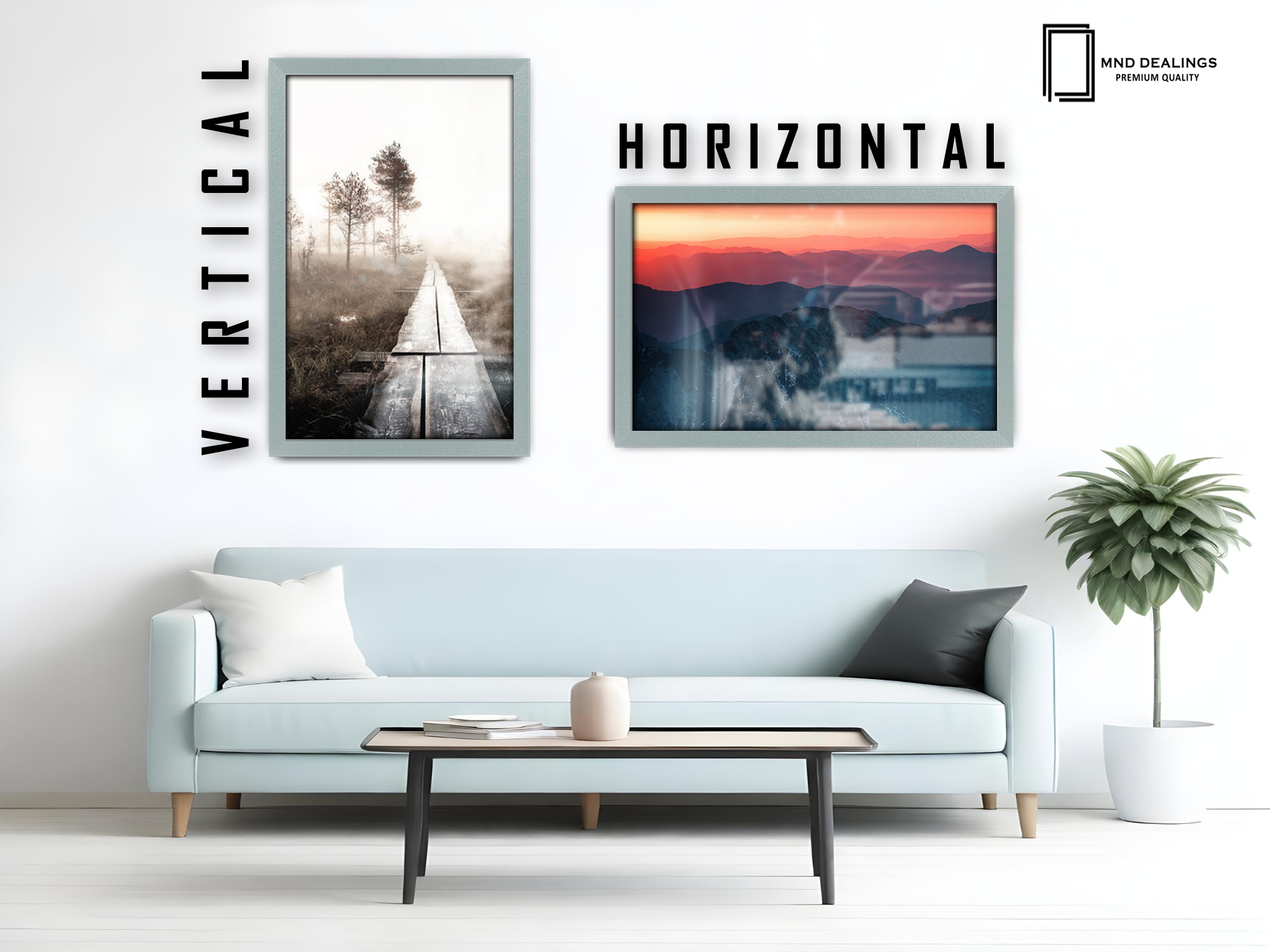 24 x 18 Inch / ( 60.96 x 45.72 CM )  |  Art Frames - MDF
 -  [ Silver ]