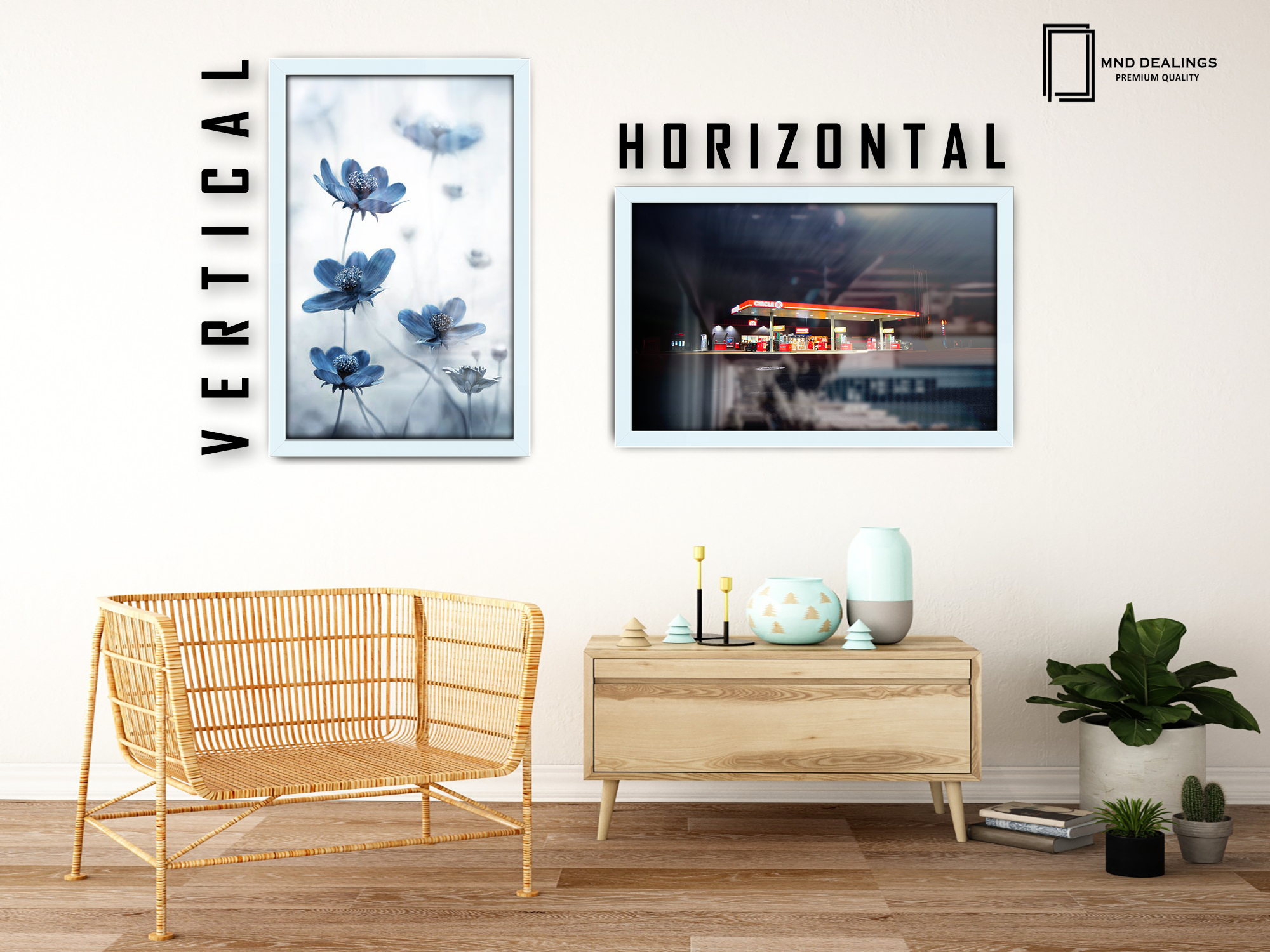 24 x 18 Inch / ( 60.96 x 45.72 CM )  |  Frames - MDF
 -  [ White ]