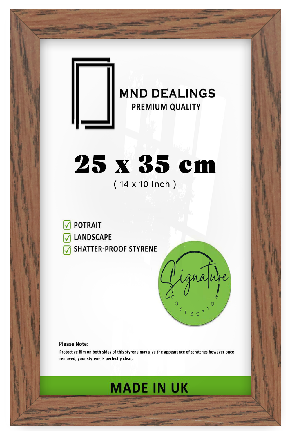 ( 25 x 35 CM ) / 14 x 10 Inch  |  Frames - MDF
 -  [ Dark Oak ]