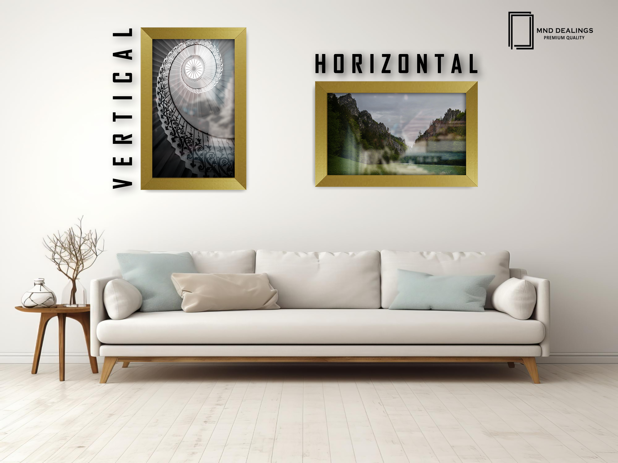 ( 25 x 35 CM ) / 14 x 10 Inch  |  Frames - MDF
 -  [ Gold ]