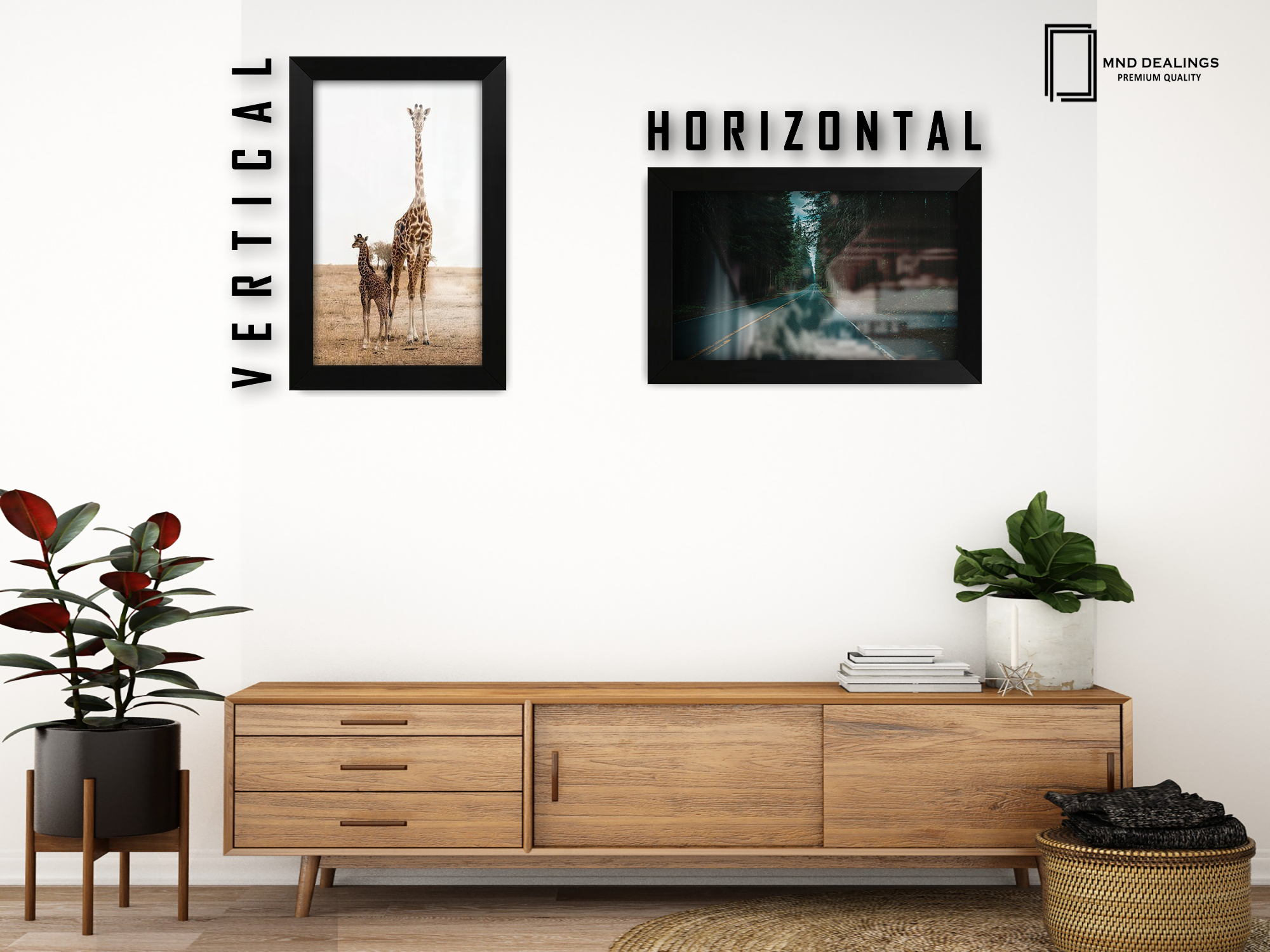 ( 25 x 35 CM ) / 14 x 10 Inch  |  Frames - MDF
 -  [ Matt Black ]