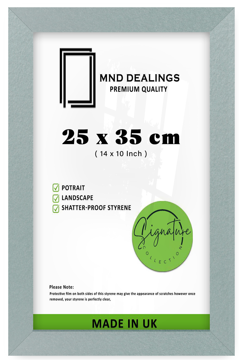 ( 25 x 35 CM ) / 14 x 10 Inch  |  Certificate Frames - MDF
 -  [ Silver ]