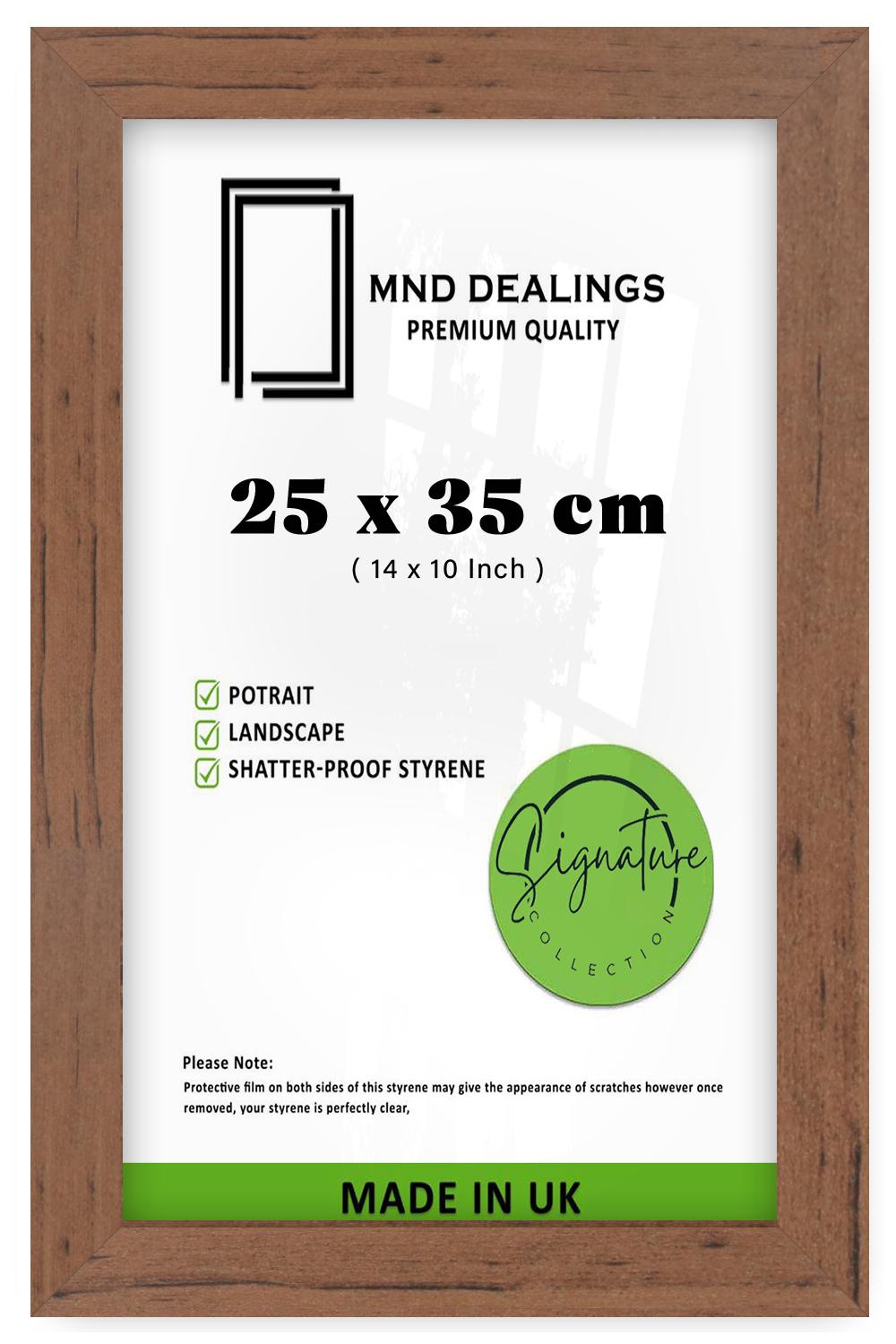 ( 25 x 35 CM ) / 14 x 10 Inch  |  Poster Frames - MDF
 -  [ Walnut ]