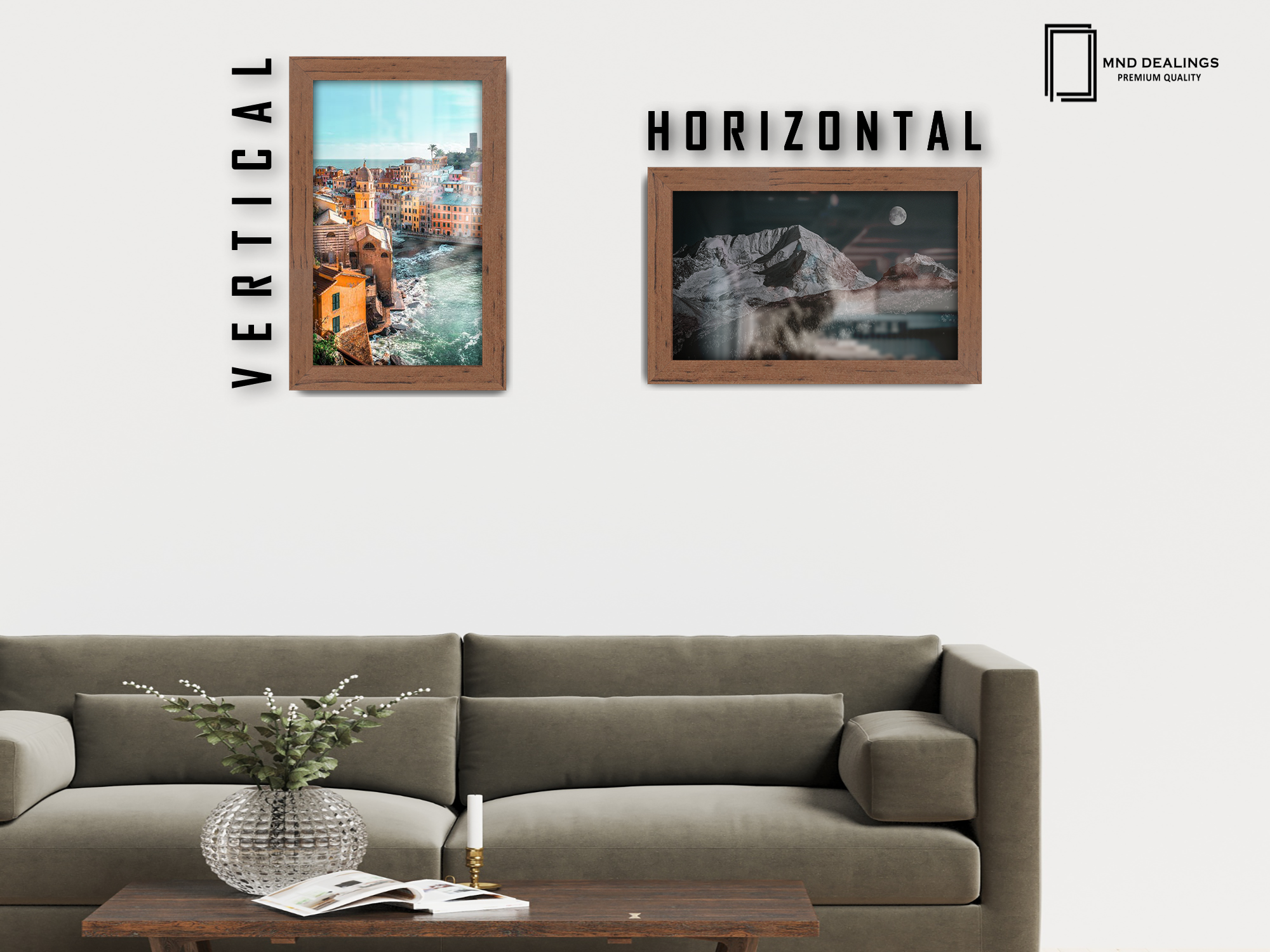 ( 25 x 35 CM ) / 14 x 10 Inch  |  Poster Frames - MDF
 -  [ Walnut ]