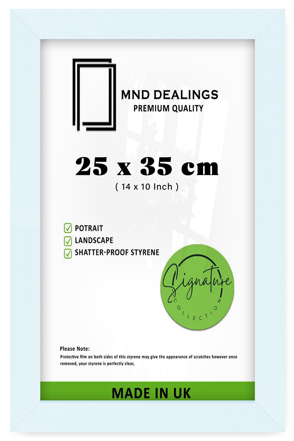 ( 25 x 35 CM ) / 14 x 10 Inch  |  Photo Frames - MDF
 -  [ White ]