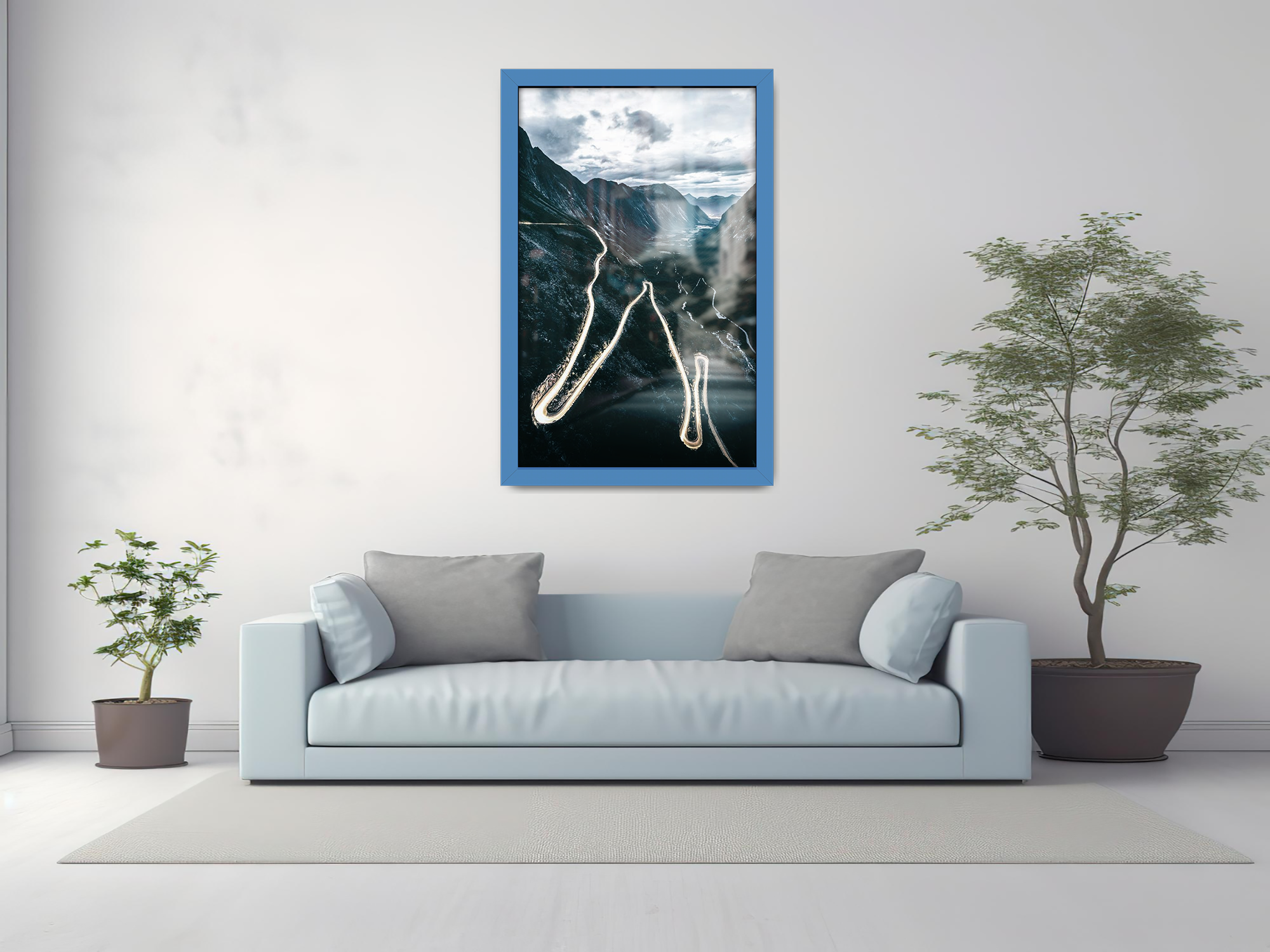 26 x 18 Inch / ( 66.04 x 45.72 CM )  |  Art Frames - MDF
 -  [ Blue ]