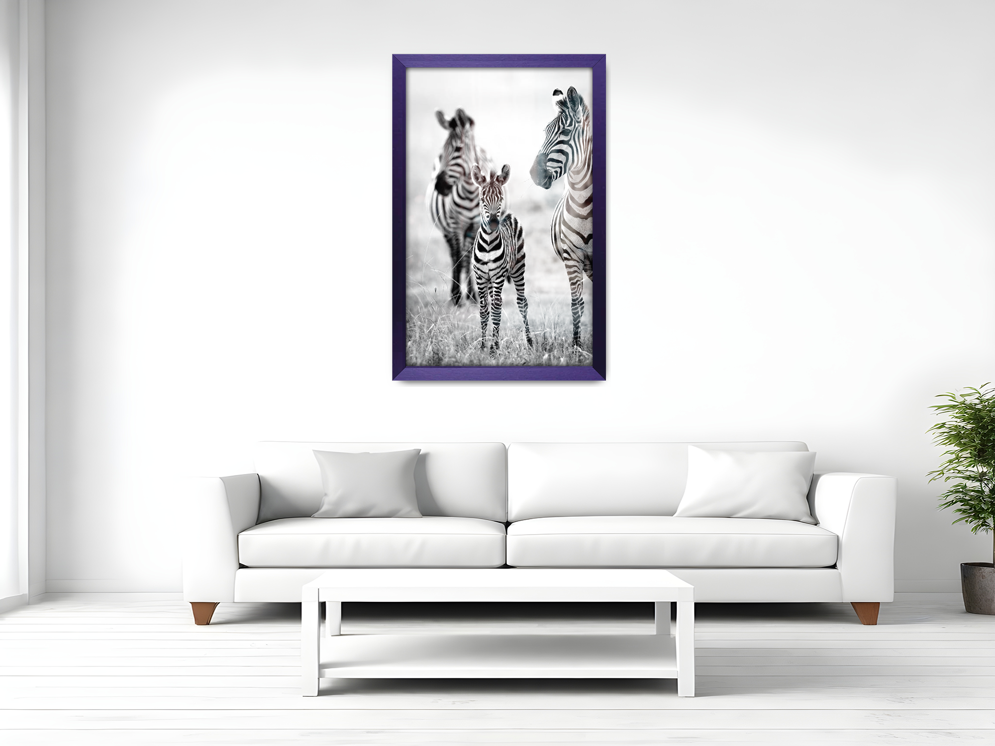 26 x 18 Inch / ( 66.04 x 45.72 CM )  |  Art Frames - MDF
 -  [ Purple ]