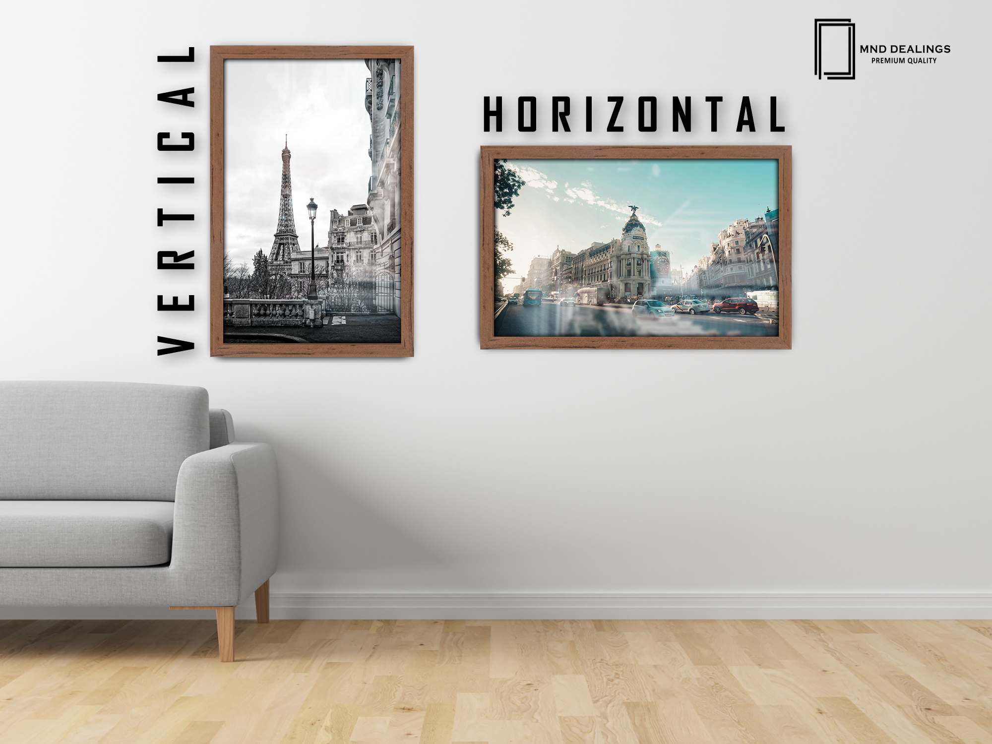 26 x 18 Inch / ( 66.04 x 45.72 CM )  |  Frames - MDF
 -  [ Walnut ]