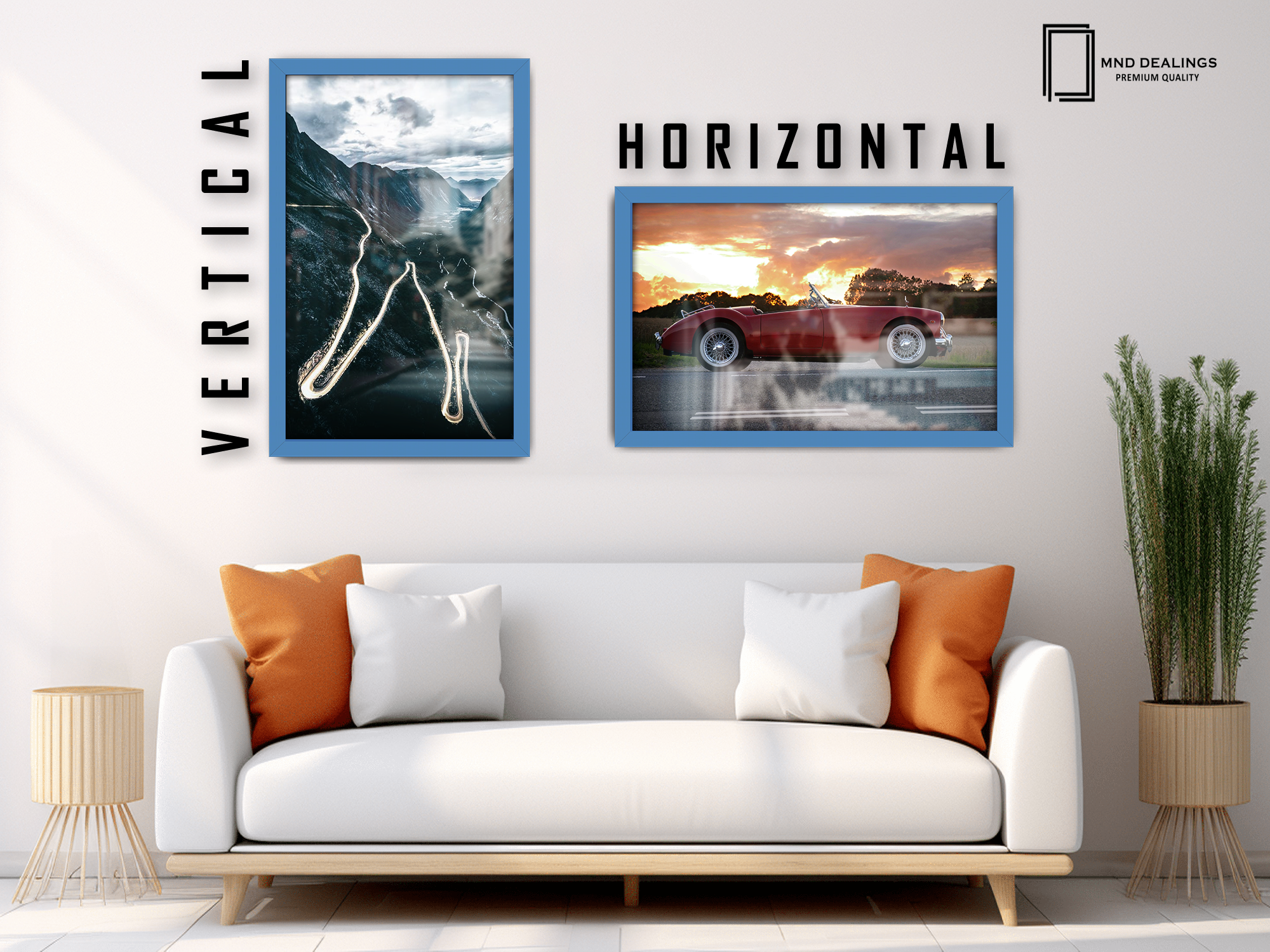 27 x 19 Inch / ( 68.58 x 48.26 CM )  |  Display Frame - MDF
 -  [ Blue ]
