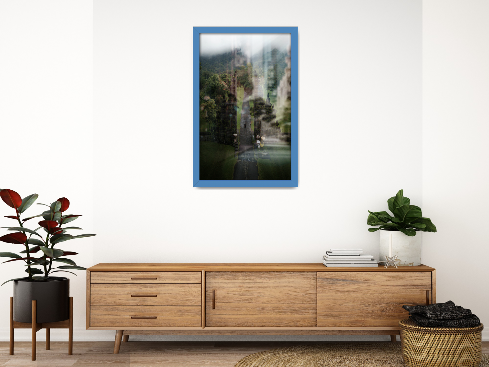 27 x 19 Inch / ( 68.58 x 48.26 CM )  |  Display Frame - MDF
 -  [ Blue ]