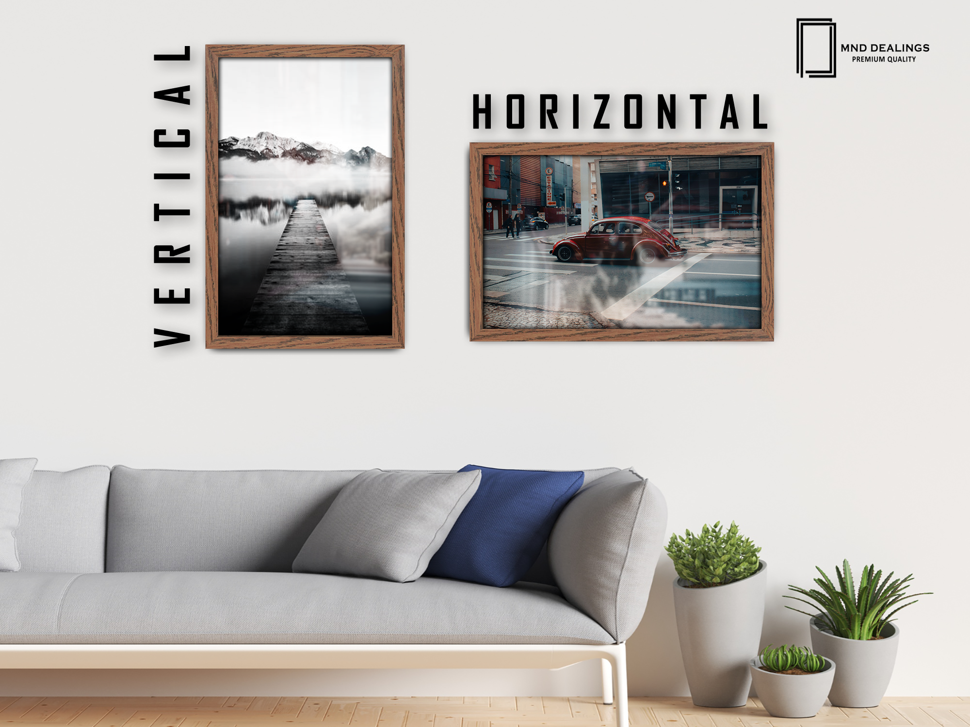 27 x 19 Inch / ( 68.58 x 48.26 CM )  |  Display Frame - MDF
 -  [ Dark Oak ]