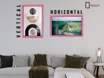 27 x 19 Inch / ( 68.58 x 48.26 CM )  |  Frames - MDF
 -  [ Pink ]