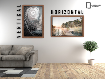 27 x 19 Inch / ( 68.58 x 48.26 CM )  |  Frames - MDF
 -  [ Walnut ]
