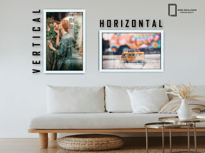 27 x 19 Inch / ( 68.58 x 48.26 CM )  |  Frames - MDF
 -  [ White ]