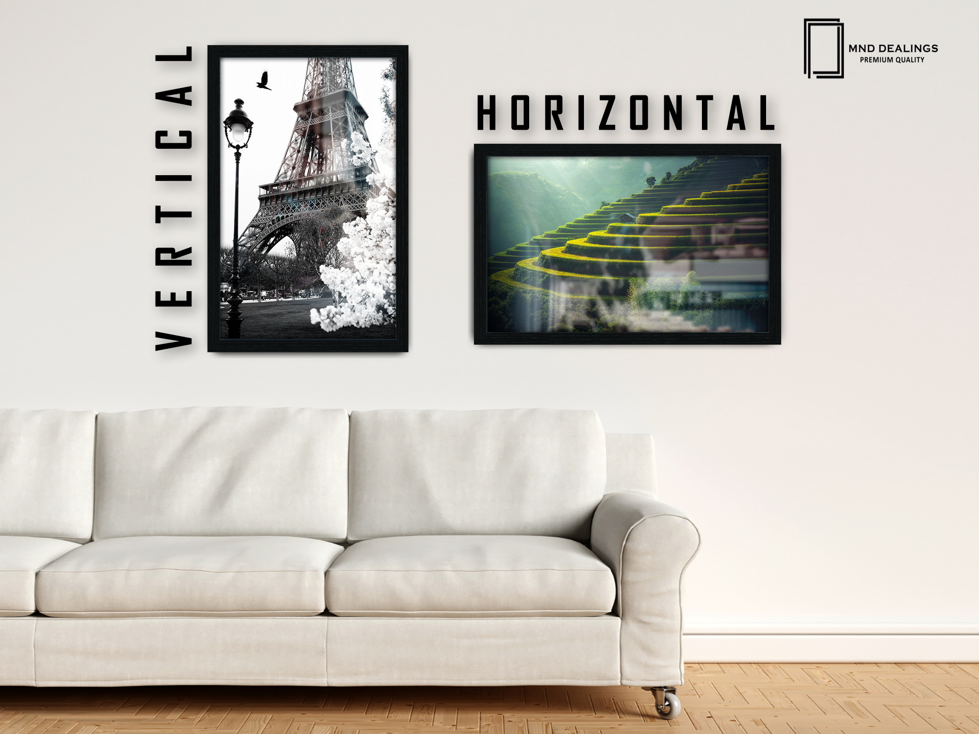 27 x 20 Inch / ( 68.58 x 50.80 CM )  |  Frames - MDF
 -  [ Black ]