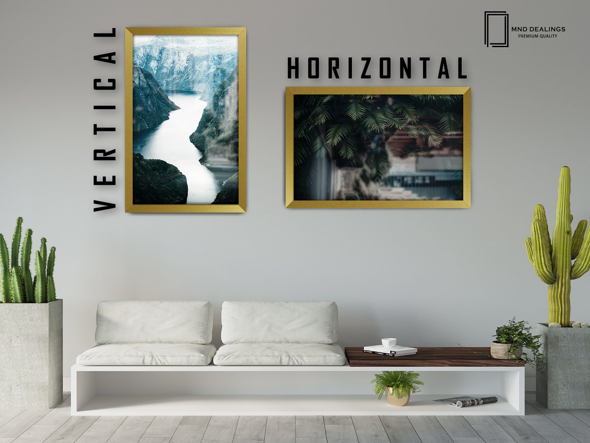27 x 20 Inch / ( 68.58 x 50.80 CM )  |  Frames - MDF
 -  [ Gold ]