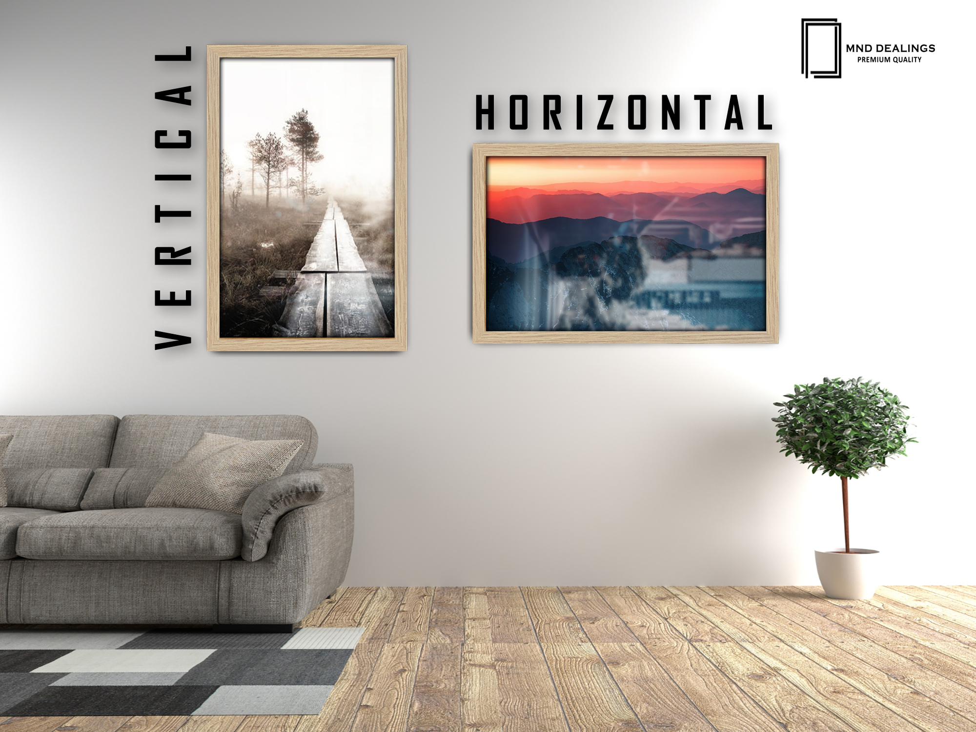 28 x 20 Inch / ( 71.12 x 50.80 CM )  |  Display Frame - MDF
 -  [ Oak ]