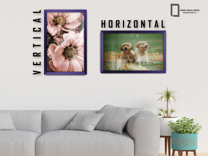 28 x 20 Inch / ( 71.12 x 50.80 CM )  |  Display Frame - MDF
 -  [ Purple ]
