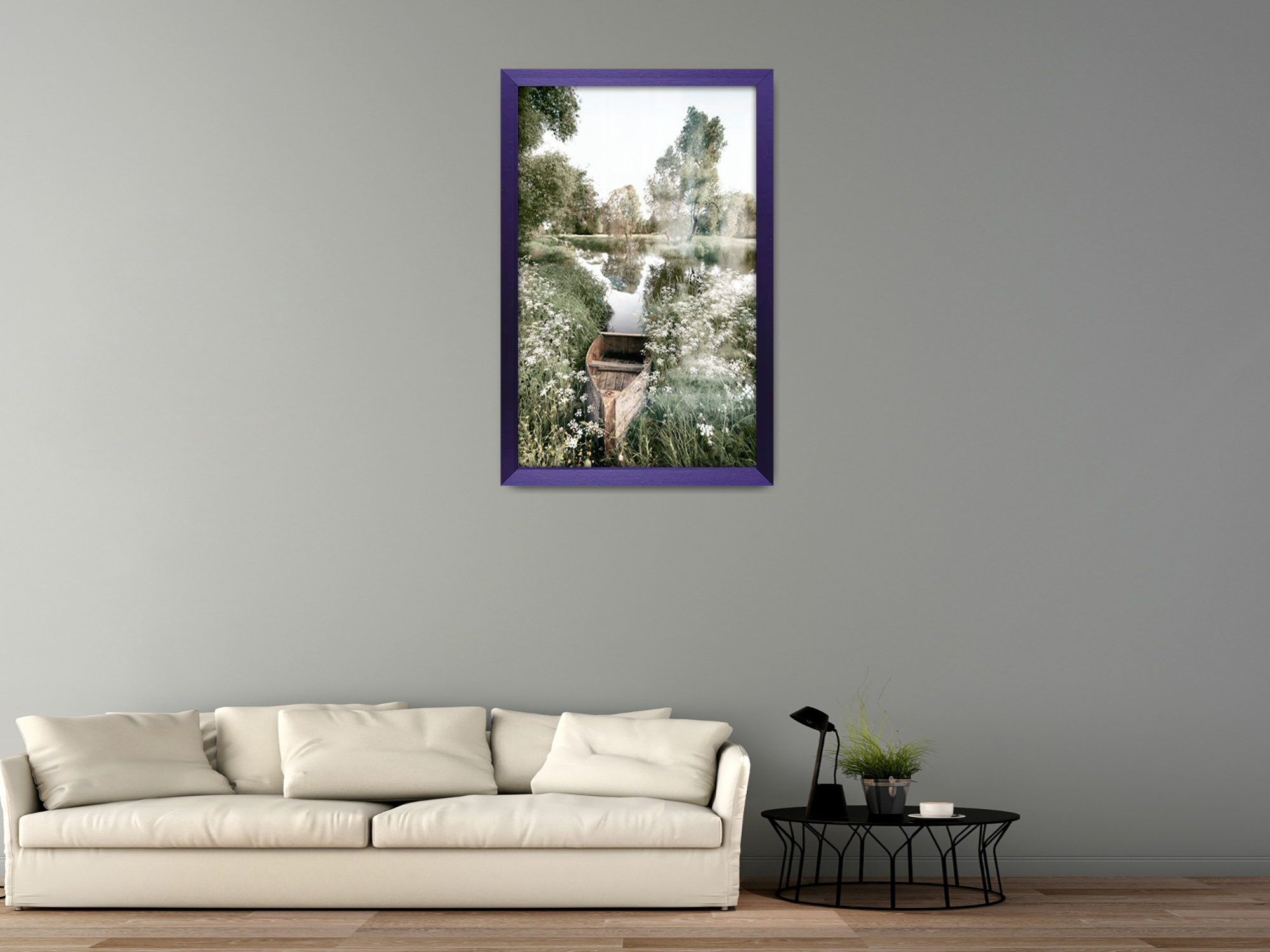 28 x 20 Inch / ( 71.12 x 50.80 CM )  |  Display Frame - MDF
 -  [ Purple ]