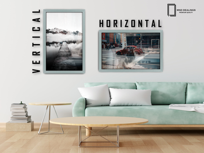 28 x 20 Inch / ( 71.12 x 50.80 CM )  |  Frames - MDF
 -  [ Silver ]
