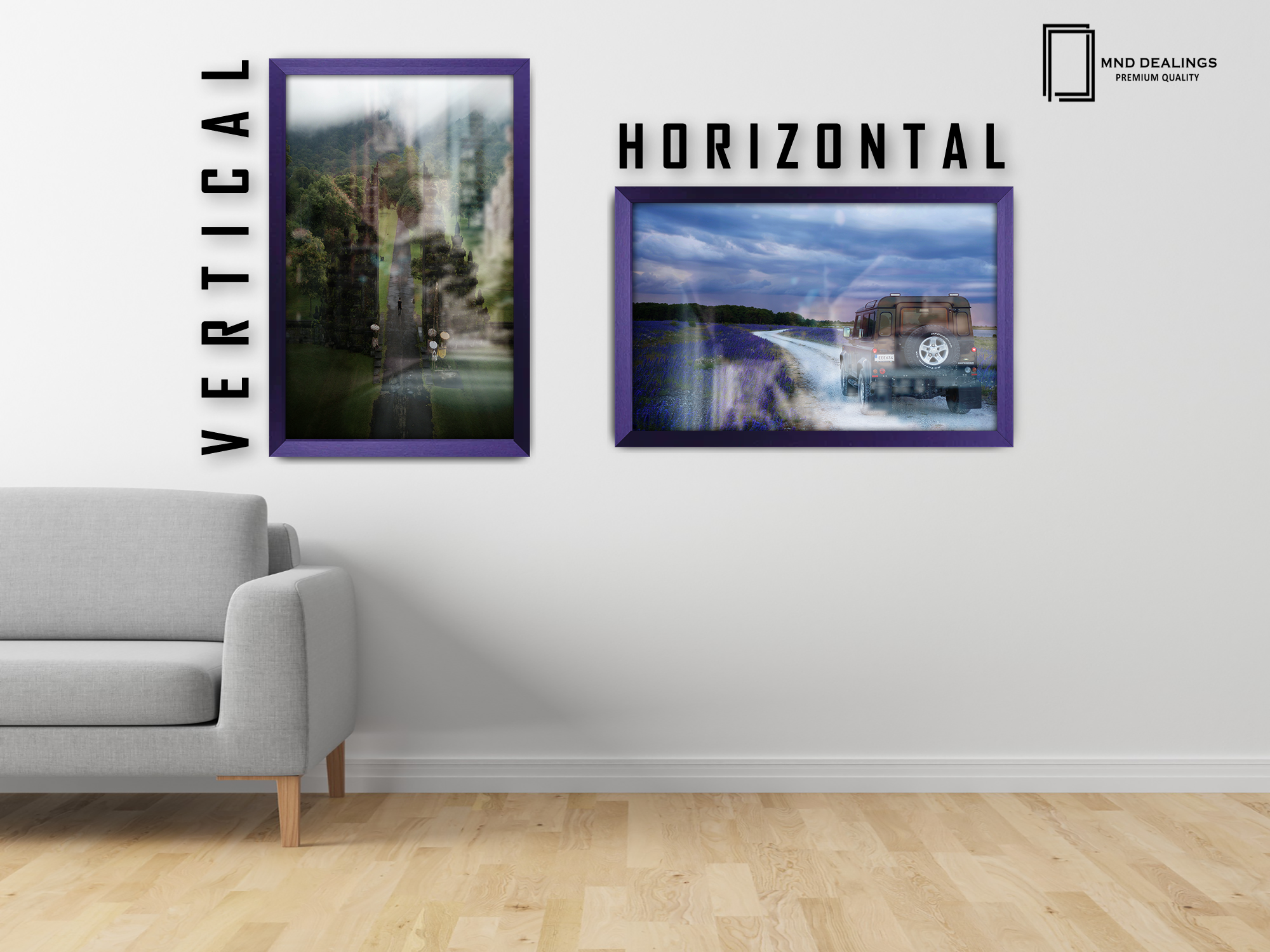 28 x 22 Inch / ( 71.12 x 55.88 CM )  |  Frames - MDF
 -  [ Purple ]