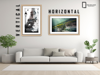 28 x 22 Inch / (71.12 x 55.88 cm ) with 60.96 x 45.72 cm White Mount Frames - MDF