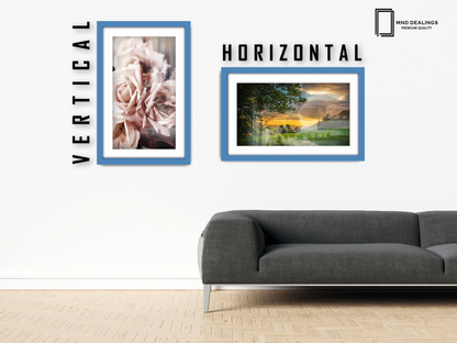28 x 22 Inch / (71.12 x 55.88 cm ) with 60.96 x 45.72 cm White Mount Frames - MDF