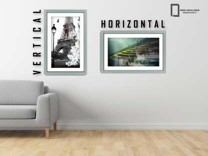 28 x 22 Inch / (71.12 x 55.88 cm ) with 60.96 x 45.72 cm White Mount Frames - MDF