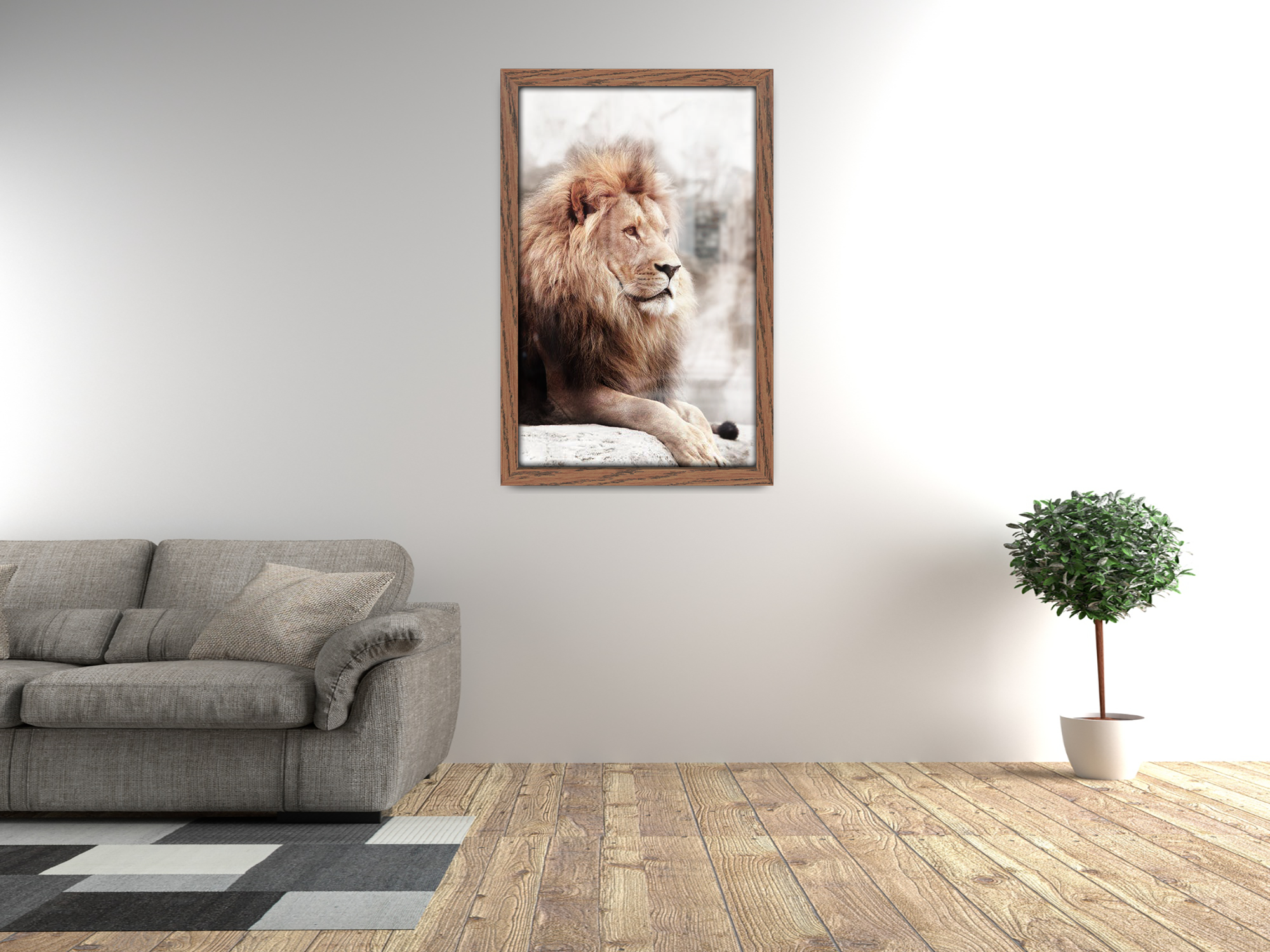 30 x 20 Inch / ( 76.20 x 50.80 CM )  |  Display Frame - MDF
 -  [ Dark Oak ]