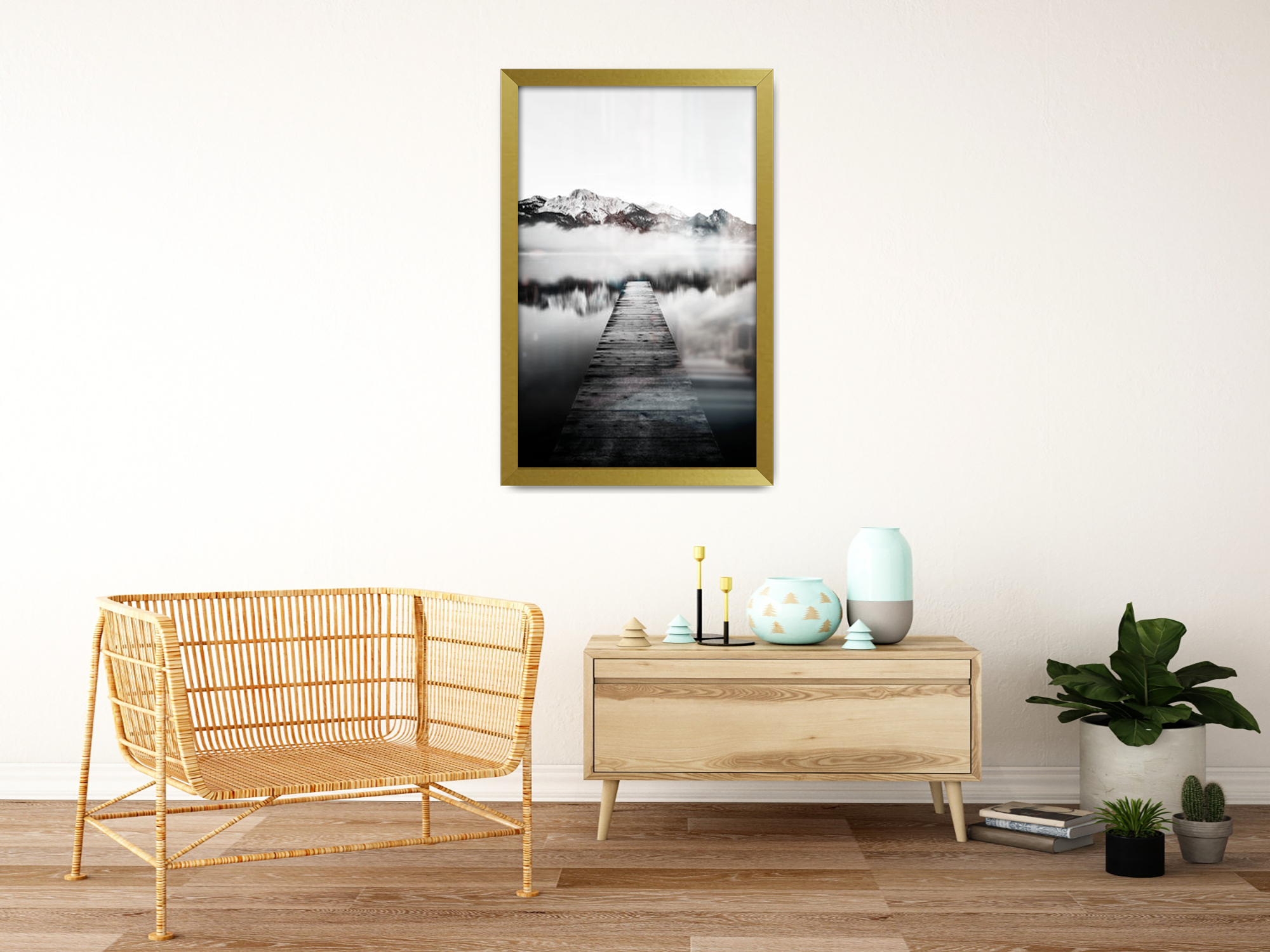 30 x 20 Inch / ( 76.20 x 50.80 CM )  |  Art Frames - MDF
 -  [ Gold ]