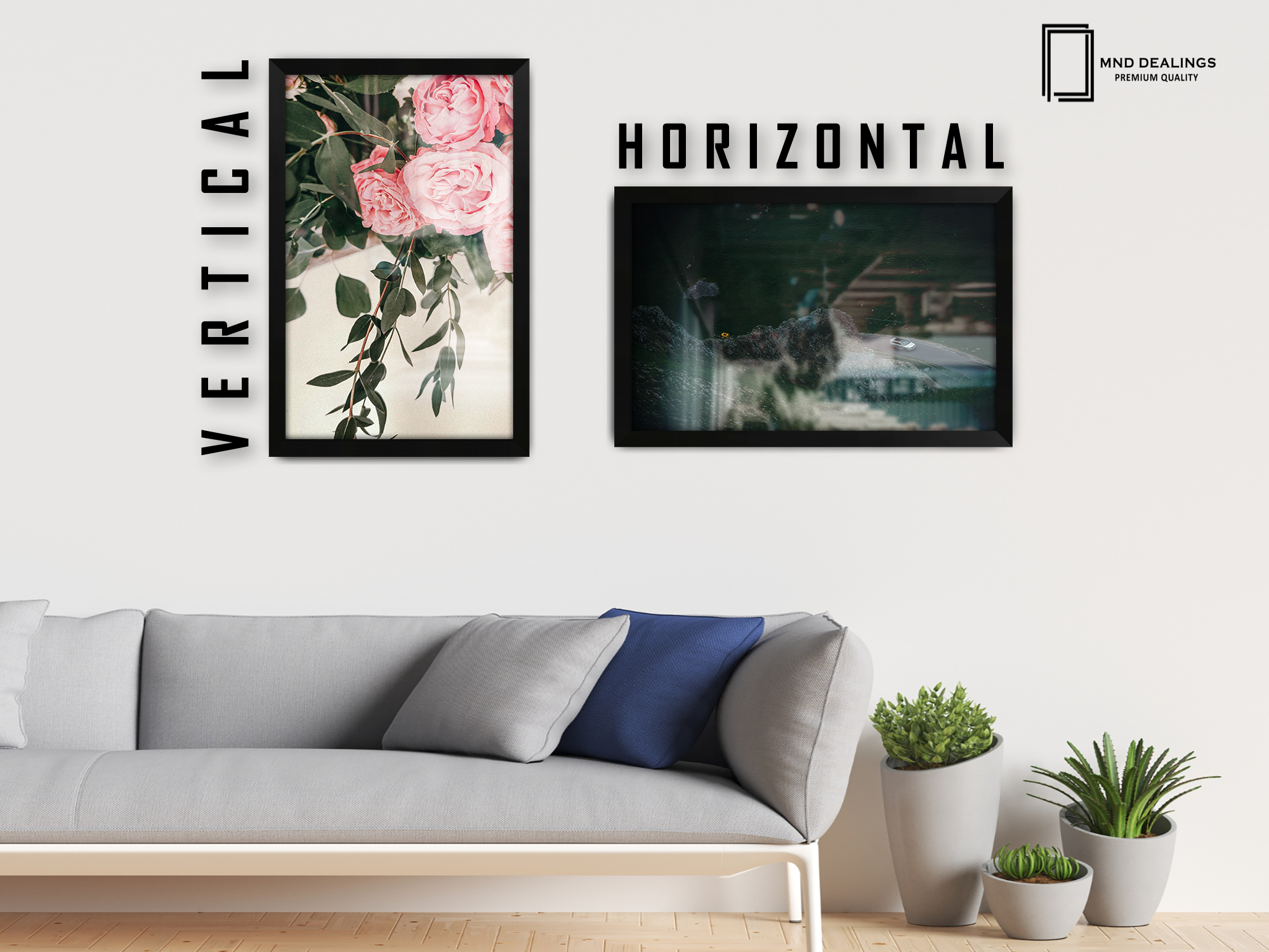 30 x 20 Inch / ( 76.20 x 50.80 CM )  |  Frames - MDF
 -  [ Matt Black ]