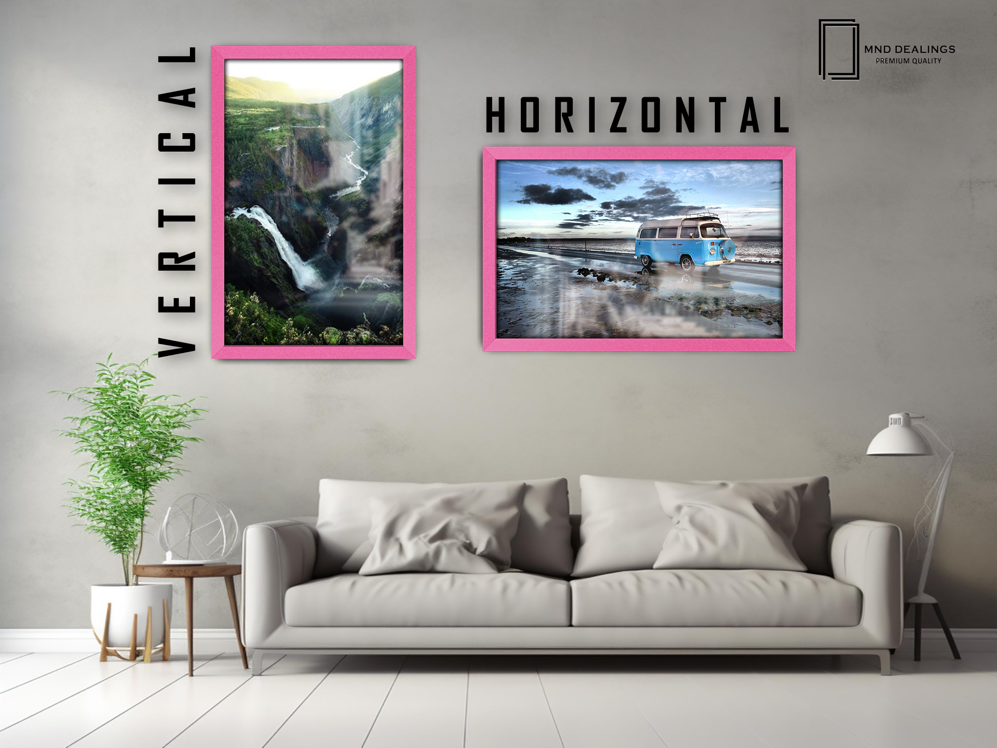 30 x 20 Inch / ( 76.20 x 50.80 CM )  |  Art Frames - MDF
 -  [ Pink ]