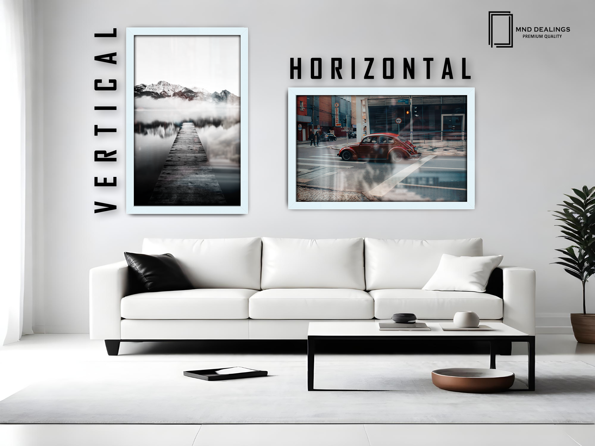 30 x 20 Inch / ( 76.20 x 50.80 CM )  |  Picture Frames - MDF
 -  [ White ]